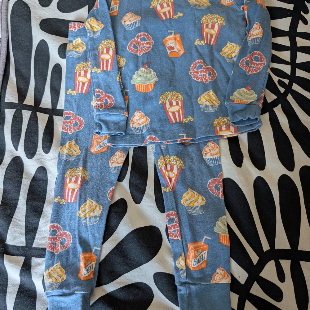 Kids Snack-Themed Pajamas - Blue
